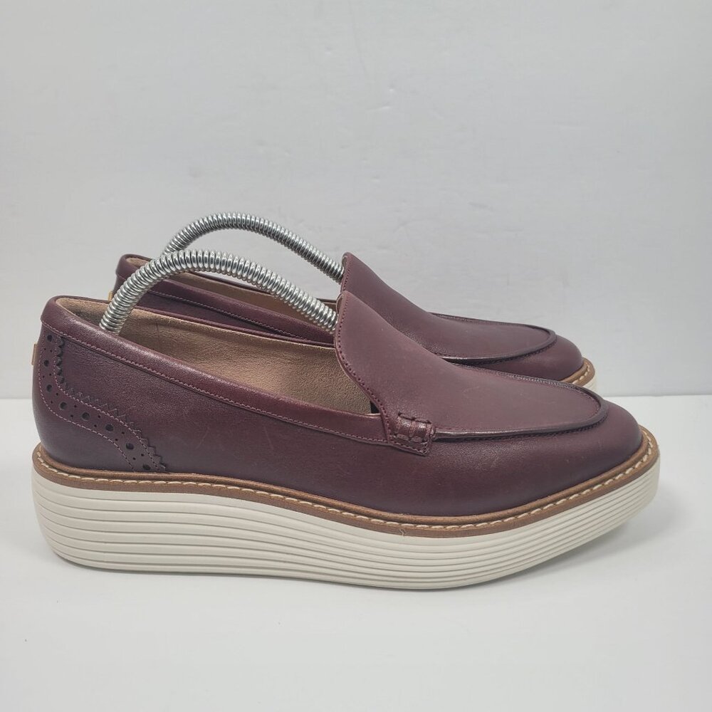 Cole Haan Women's Burgundy Original Grand Platform Loafer W 29066 US Size 7B